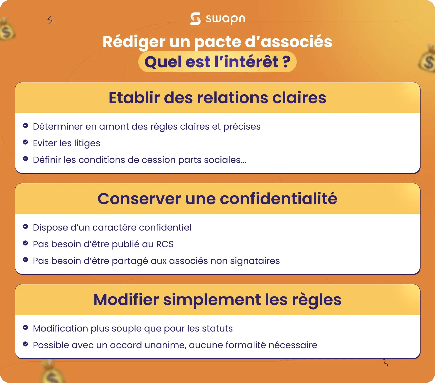 rédiger un pacte d'associés quel est l'intérêt ?