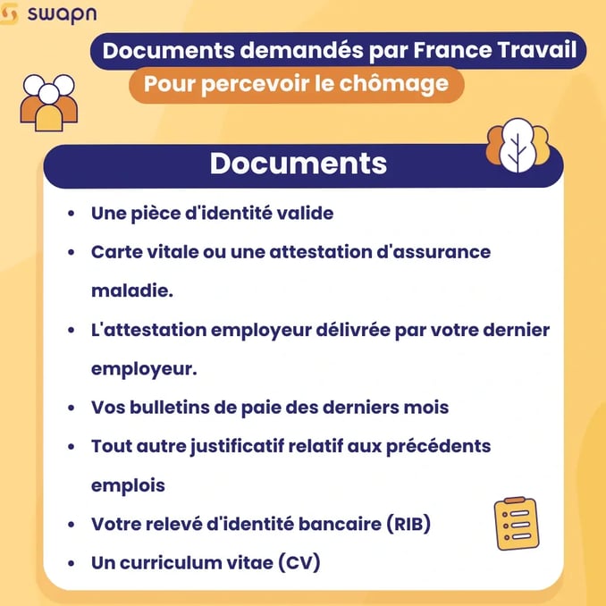 documents demandés par France Travail pour percevoir le chômage (1)